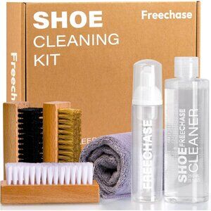 Ultimate Shoe Care Kit – 8.5 Oz Cleaner, Brushes, & Microfiber Towel Included